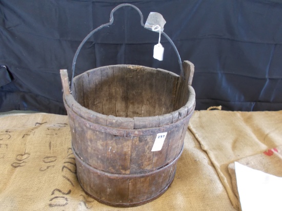 WOODEN WATER BUCKET