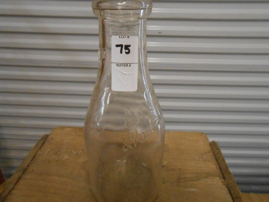 QTY 1) PURITY GLASS QUART MILK JAR