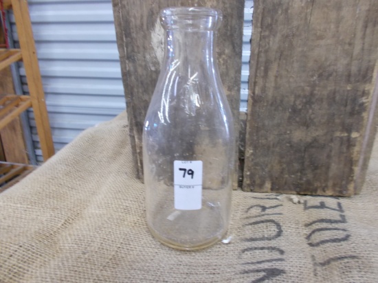 QTY 1) R & W JONES DAIR GLASS MILK JAR