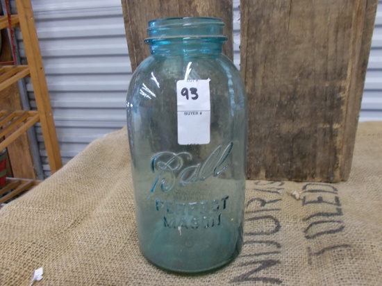 BALL 1/2 GALLON PERFECT MASON JAR W/ NO LID