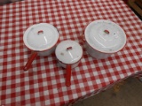QTY 3) PORCELAIN POTS