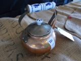 COPPER TEA KETTLE W/ CERAMIC HANDLE