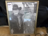 POPCORN SUTTON & WILLY NELSON FRAMED PICTURE