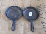 QTY 2) SMALL CAST IRON PANS