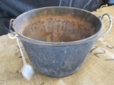 THREE LEGGED CAST IRON HEARTH POT