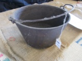 THREE LEGGED CAST IRON HEARTH POT