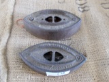 QTY 2) IRONS W/O HANDLES