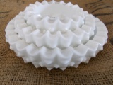 QTY 3) MILK GLASS DISHES