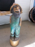 WOODEN CARVED MOUNTAIN MAN 2 1/2-3FT TALL