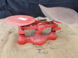 ANTIQUE METAL SCALE W/ PLATE
