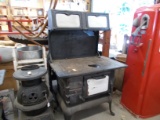ATLANTA STOVEWORKS WOOD/COAL COOK STOVE OVERHEAD COMPARTMENTS