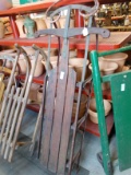 ORNATE WOODEN SNOW SLED