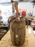 BARREL OF HORSE SHOES & SINGLE TREE