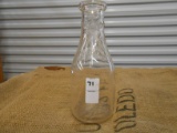 QTY 1) WILMERS QUART GLASS MILK JAR
