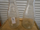 QTY 2) JARICH GLASS QUART MILK JARS