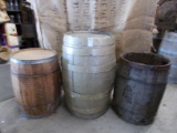 QTY 3) WOODEN BARRELS
