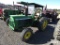 JOHN DEERE 820 TRACTOR 2WD, 4 POST CANOPY. 3PT HITCH, PTO, SHOWING 3259HRS, TAG #8132