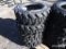 QTY 4) 10-16.5 GREAT ROAD SKIDSTEER TIRES 10PLY, TAG #3091