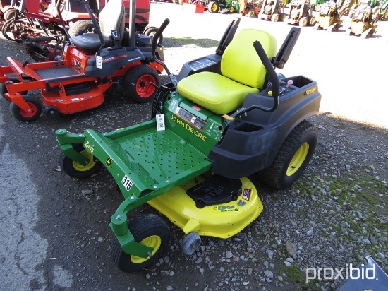 JOHN DEERE Z-445 MOWER 24HP ENGINE, 48" CUT, DEWX SEAT, SERIAL #MOZ445KCCM122087, SHOWING 306HRS, TA