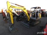 WACKER NUESSON 3503 EXCAVATOR OROPS, MANUAL THUMB, 4WAY BLADE, SERIAL #WNCE0307HPAL00486, 1865HRS, T