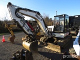 '03 BOBCAT 442 MINI EXCAVATOR C/H/A, AUX HYD, HYD THUMB, FRONT BLADE, SHOWING 2128 HOURS, OWNER STAT