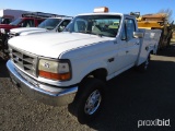 1996 FORD F-350 UTILITY TRUCK 1TON, V-8 ENGINE, W/ UTILITY BED, AUTO TRANS, TAG #3066 *TITLE*, VIN #