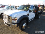 2008 FORD F-550 DUMP TRUCK GODWIN DUMP BED W/ DROP DOWN SIDES, 6.4 MOTOR, SHOWING 227,000 MILES