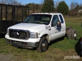 2003 FORD F350 CAB & CHASISS - DOES NOT RUN V10 ENGINE, 2WD, AUTO TRANSMISSION, *TITLE*, VIN #1FDWX3