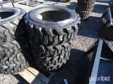 QTY 4) 10-16.5 GREAT ROAD SKIDSTEER TIRES 10PLY, TAG #3092
