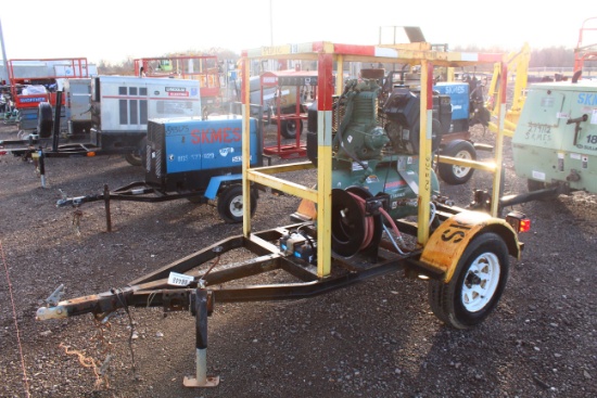 CHAMPION AIR COMPRESSOR 13HP KOHLER ENGINE, ON TRAILER, TAG #8448