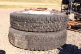 QTY 2) 11R 24.5 TIRES & RIMS TAG #8113