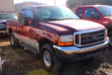 1999 FORD F-250 SUPERDUTY TRUCK EXT CAB, 4 SPEED MANUAL TRANS, 4WD, PL, POWERSTROKE, DSL, 251,945 MI