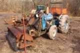 FORD 4000 TRACTOR W/ BROOM AND BLADE,  5691 HOURS