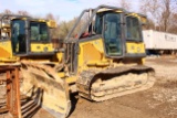 JOHN DEERE 650J DOZER W/ FORESTRY PACKAGE, C/H/A, W/ WINCH, SWEEPS, 9860 HOURS, S/N TO650JX133381