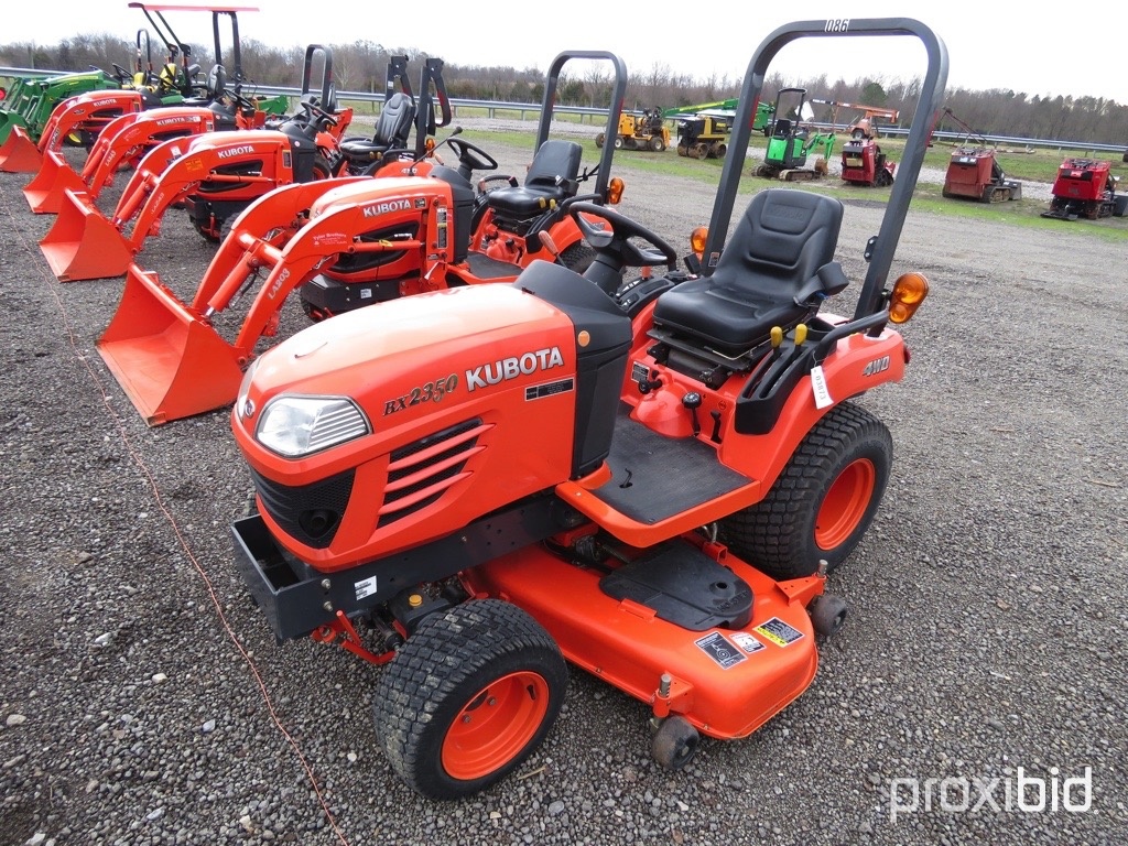 KUBOTA BX2350 TRACTOR 4WD, 60" MOWING DECK, 3PT HITCH, DSL, P/S, PTO, ROLL  BAR, SERIAL #58509, 506HR | Farm Equipment & Machinery Tractors | Online  Auctions | Proxibid