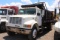 1998 INTERNATIONAL 4700 SINGLE AXLE DUMP TRUCK W/ DT 466 ENGINE, 6 SPD TRANS, 14' BED, PINTLE HITCH