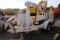 SDP MANUFACTURING EZ HAULER CRANE/AUGER BOOM GAS ENGINE, 2 EXTENSIONS, TANDEM AXLE TRAILER W/ TAILGA