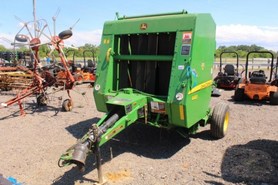 JOHN DEERE 448 ROUND BALER HYDRAULIC TIE, TWINE ONLY, S/N# E00448X350056, TAG# 5258