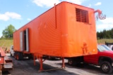 SEMI BOX TRAILER WITH TWO CAT DIESEL POWER UNITS DOES RUN, CAT 3304 GENERATOR SET 60KW STANDBY, CAT