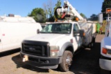 2009 FORD F-550 BUCKET TRUCK DIESEL ENG AUTO TRANS, ALTEC SERVICE BODY BED, 284,993 MILES, (NEEDS WO