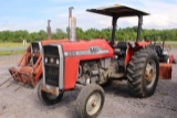 MASSEY FERGUSON 255 2WD, DSL, CANOPY TOP, 1 REMOTE, 3PT HITCH, PTO, S/N 9A267027, TAG #4502