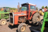 MASSEY FERGUSON 255 DSL, P.S., CAB, 2 REMOTES, 3883 HRS, TAG# 5457