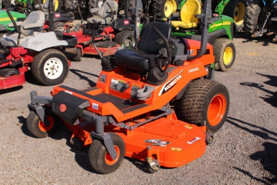 KUBOTA ZD28 W/ ROPS, 28HP DIESEL ENGINE, 72" CUT, SHOWING 414 HRS, S# 22880 TAG# 5170