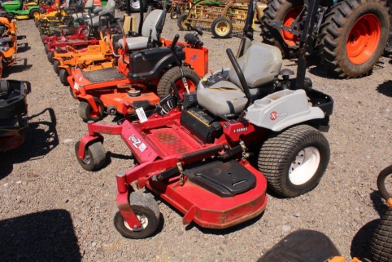 EXMARK S-SERIES ZERO TURN MOWER 60" DECK, KOHLER GAS ENGINE, SHOWING 2701 HRS, S# LZ2527KC604 TAG# 2