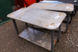 HEAVY DUTY 30X57 WELDING SHOP TABLE W/ SHELF TAG#5305