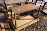 HEAVY DUTY 30 X 57 WELDING SHOP TABLE WITH SHELF TAG#2550Z