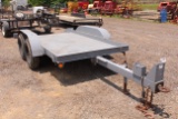 14' TILT DECK DOUBLE AXLE TRAILER *NO TITLE* TAG# 5158