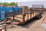 2008 HURST 20' X7' DOUBLE AXLE TRAILER W/ FOLD DOWN RAMP, *TITLE*, VIN# 1H9T3202281057020, TAG# 5188