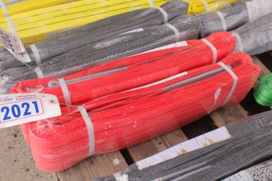 QTY) 2-11,000 POUND X 12FT TOW STRAPS TAG# 4582