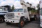 '91 FORD F-800 FLATBED CRANE TRUCK FORD DIESEL ENG, MAN TRANS W/ 2 SPD REAR END, NATIONAL 500B HYDRA